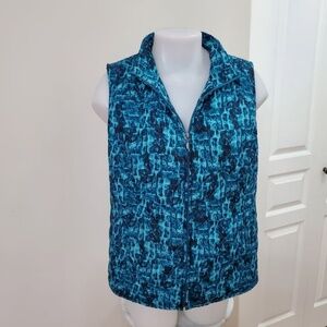 Northern Reflections Turquoise Quilted Vest, MEDIUM 37-38 bust